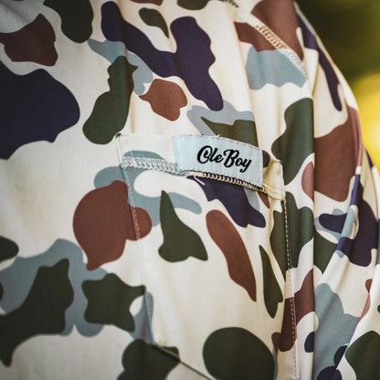 Performance Hooded Tee - Brown Duck Camo