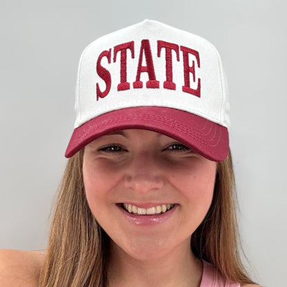 STATE CAP MAROON
