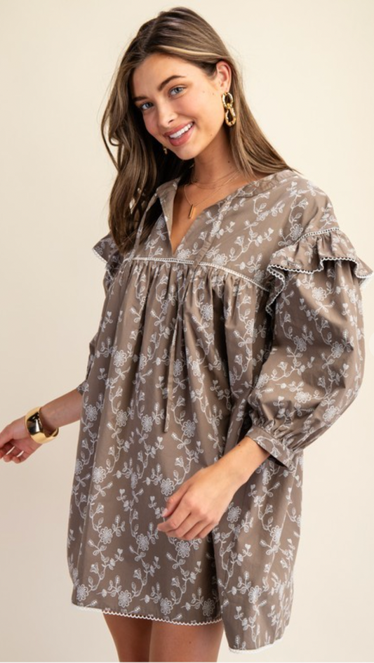 Vintage Floral Mini Dress