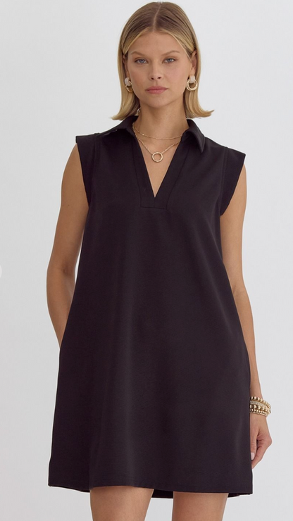 Textured Collared Dress
