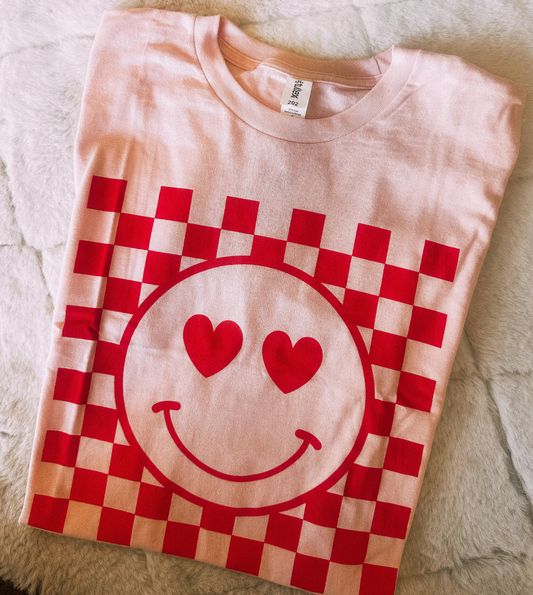 Checkered Smiley Tee