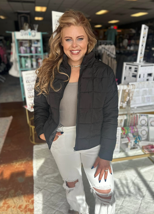 Solid Puffer Jacket