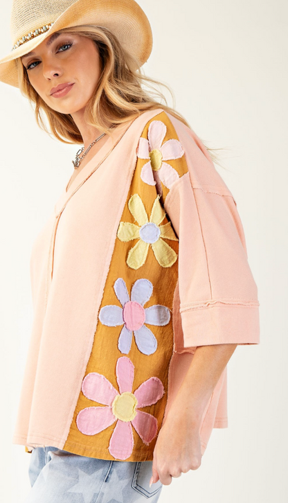 Daisy Patch Oversized Shirt