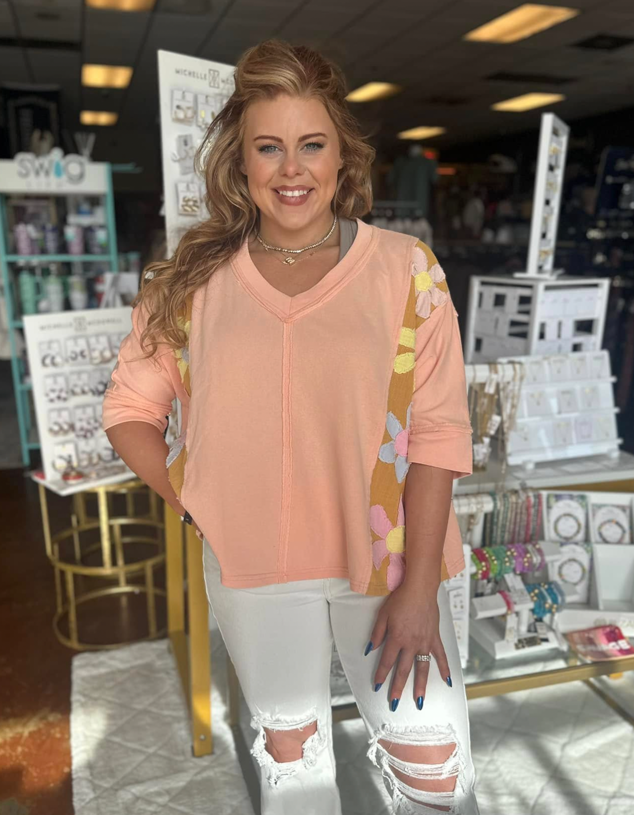 Daisy Patch Oversized Shirt