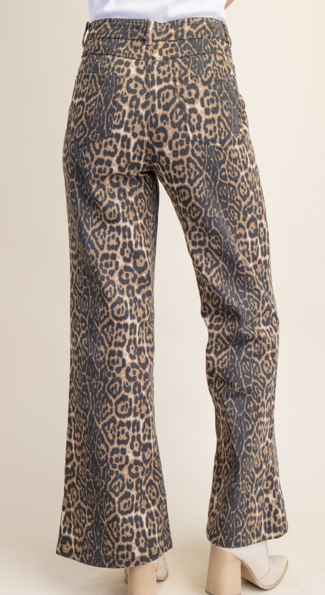Leopard Flare Jeans