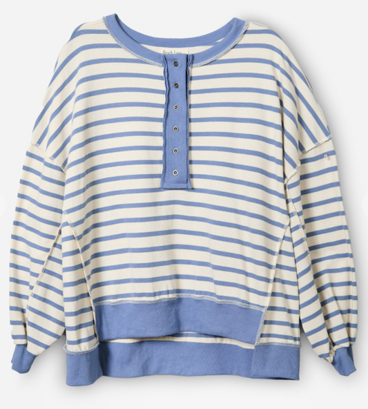 Oversized Stripe Sweatshirt