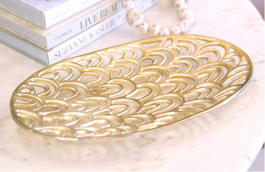 Scalloped Tray Gold