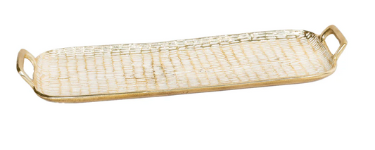 Tray Gold and White Med