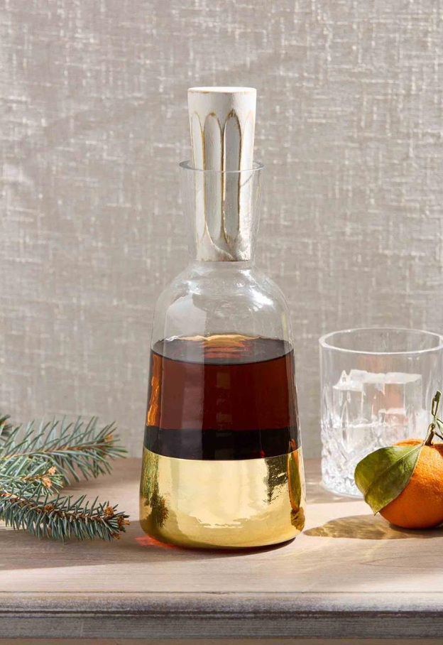 Gold Glass Decanter