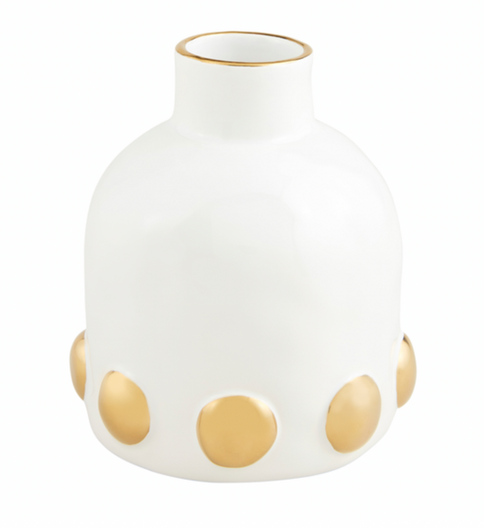 Small Gold Bead Vase