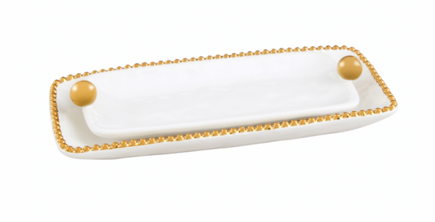 Gold Bead Dish Set
