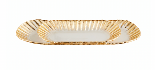 Gold Edge Tray Set