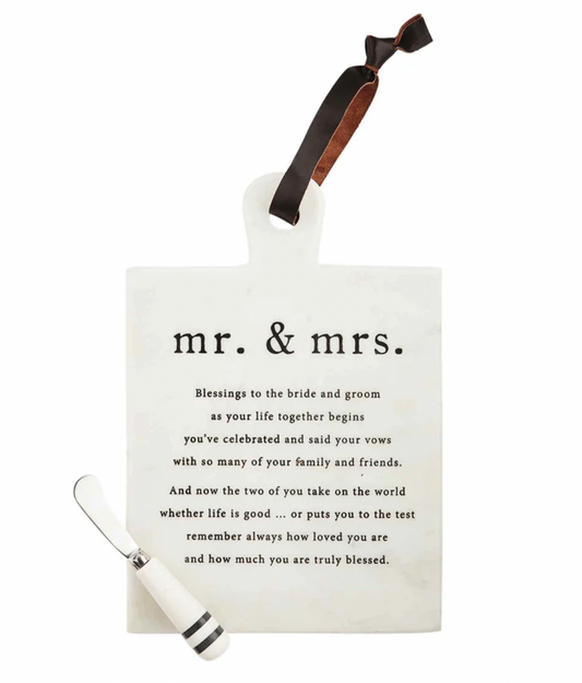 Mr & Mrs Marble Board Set