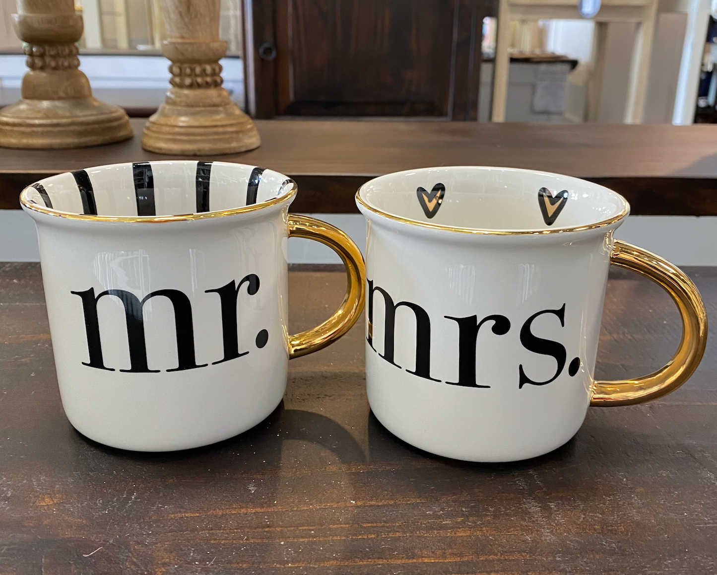 Gold Mr. & Mrs. Mug