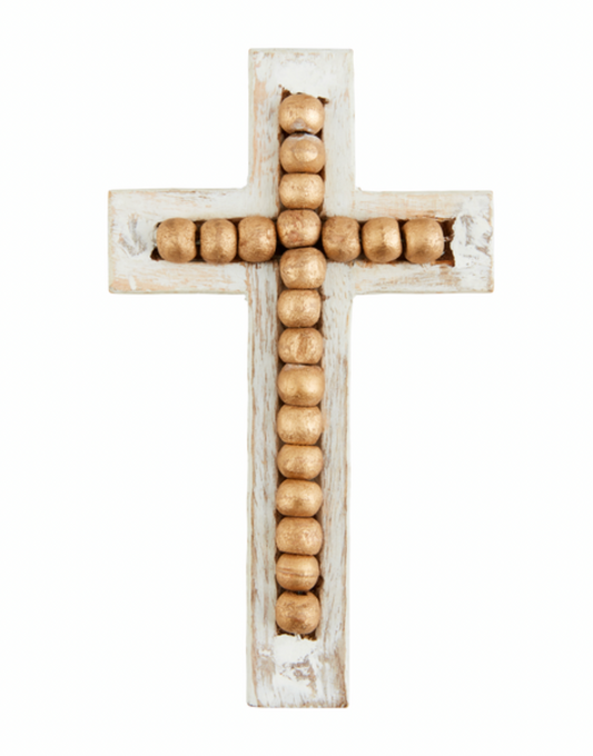 Gold Bead Cross Sitter