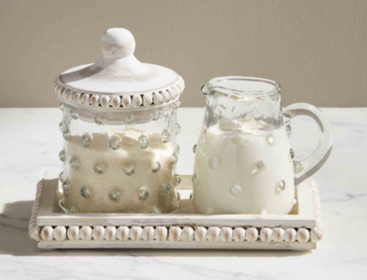 Hobnail Cream & Sugar Set