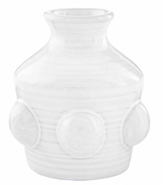 Short Beaded Stem Vase
