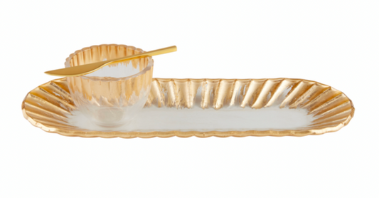 Gold Edge Dip Tray Set