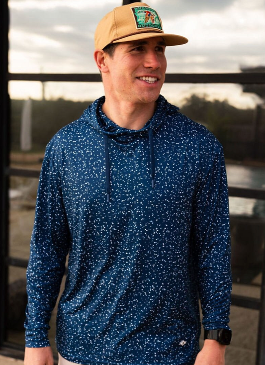 Performance Hoodie-Navy Speckled