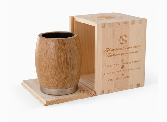 Oak Whiskey Tumbler in Wood Box
