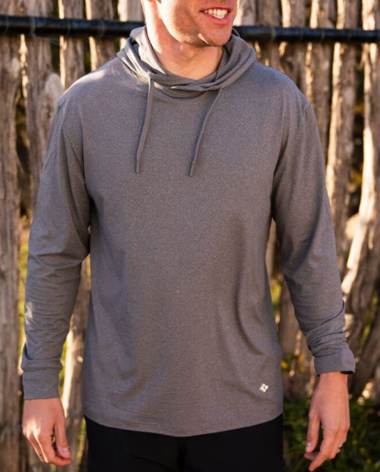 Performance Hoodie-Dark Heather Grey