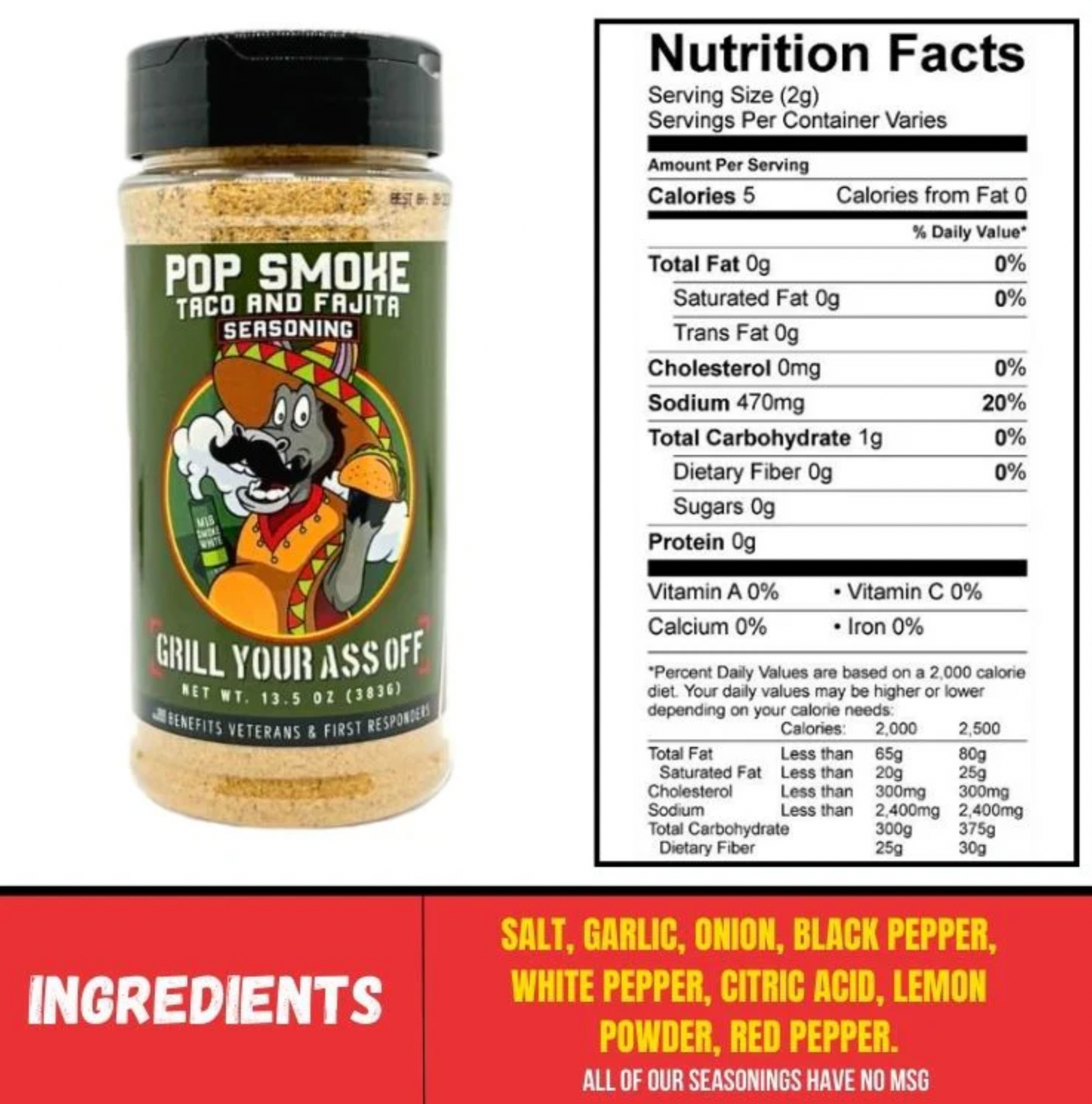 Pop Smoke Taco & Fajita Seasoning