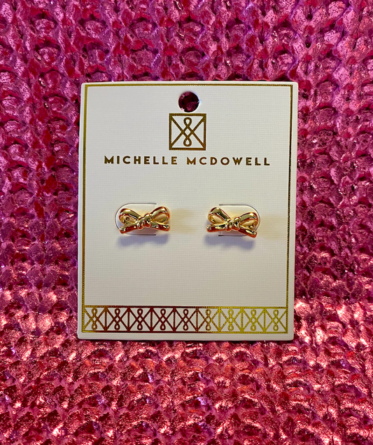 Luxe Gold Bow Studs
