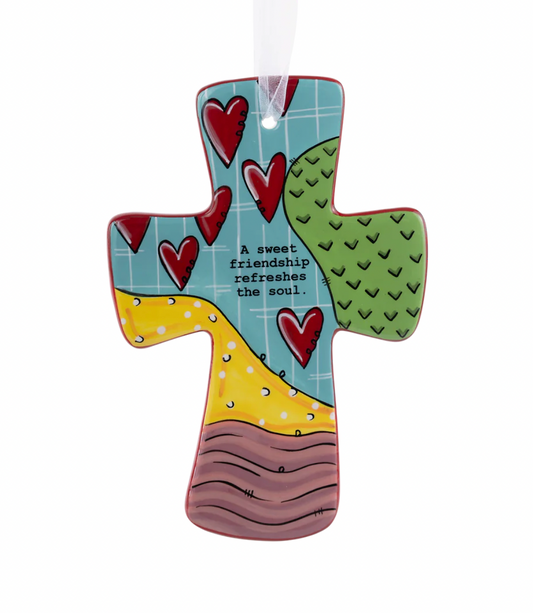 Sweet Friendship Hearts Cross