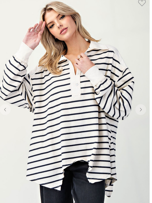 Striped Long Sleeve Tunic