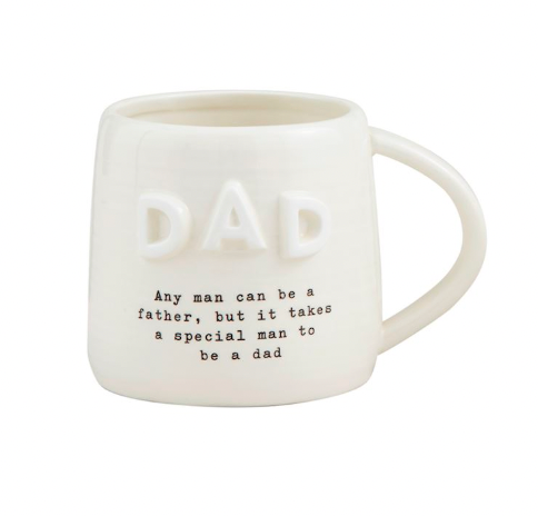 White Dad Chunky Letter Mug