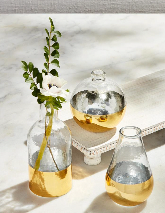 Glass & Gold Vase