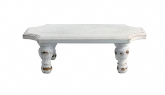 Wood Pedestal White