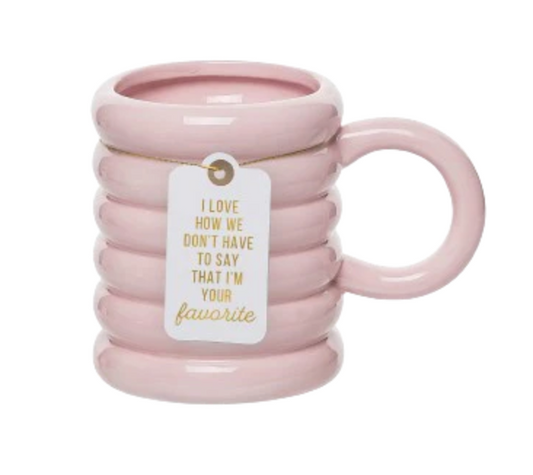 Im Your Favorite Pink Ribbed Mug