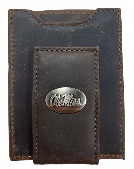 Crazy Horse Front Pocket Wallet Ole Miss