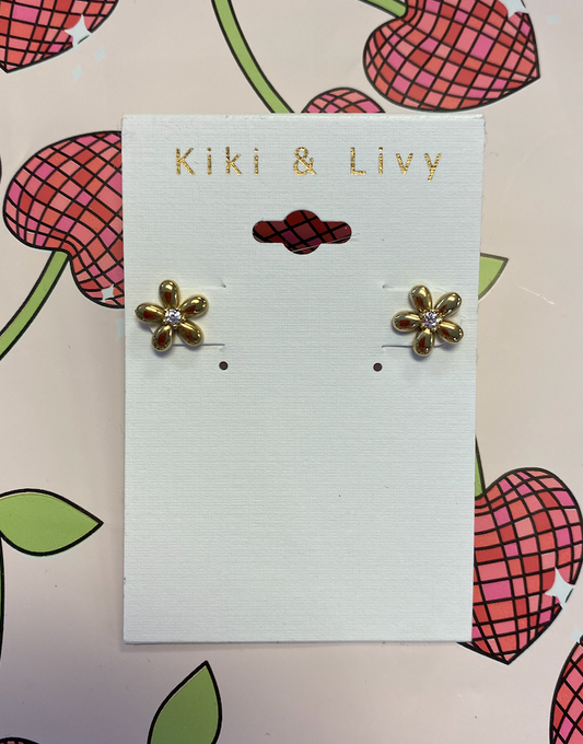 Gold Flower Studs