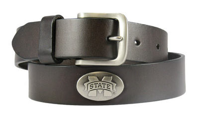 MSU No Tip Leather Belt Brown