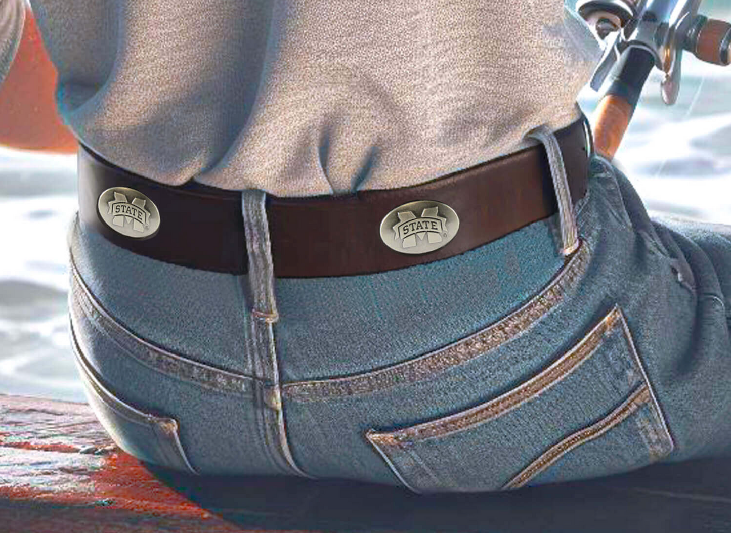 MSU No Tip Leather Belt Brown