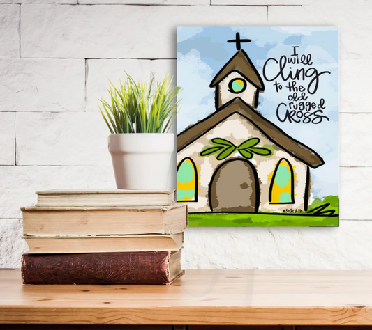 Old Rugged Cross Wrapped Canvas