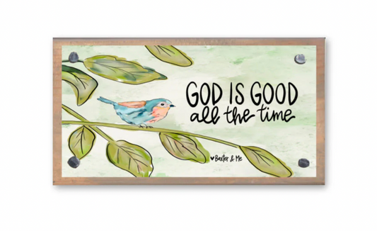 God is Good All the Time Bird Happy Block