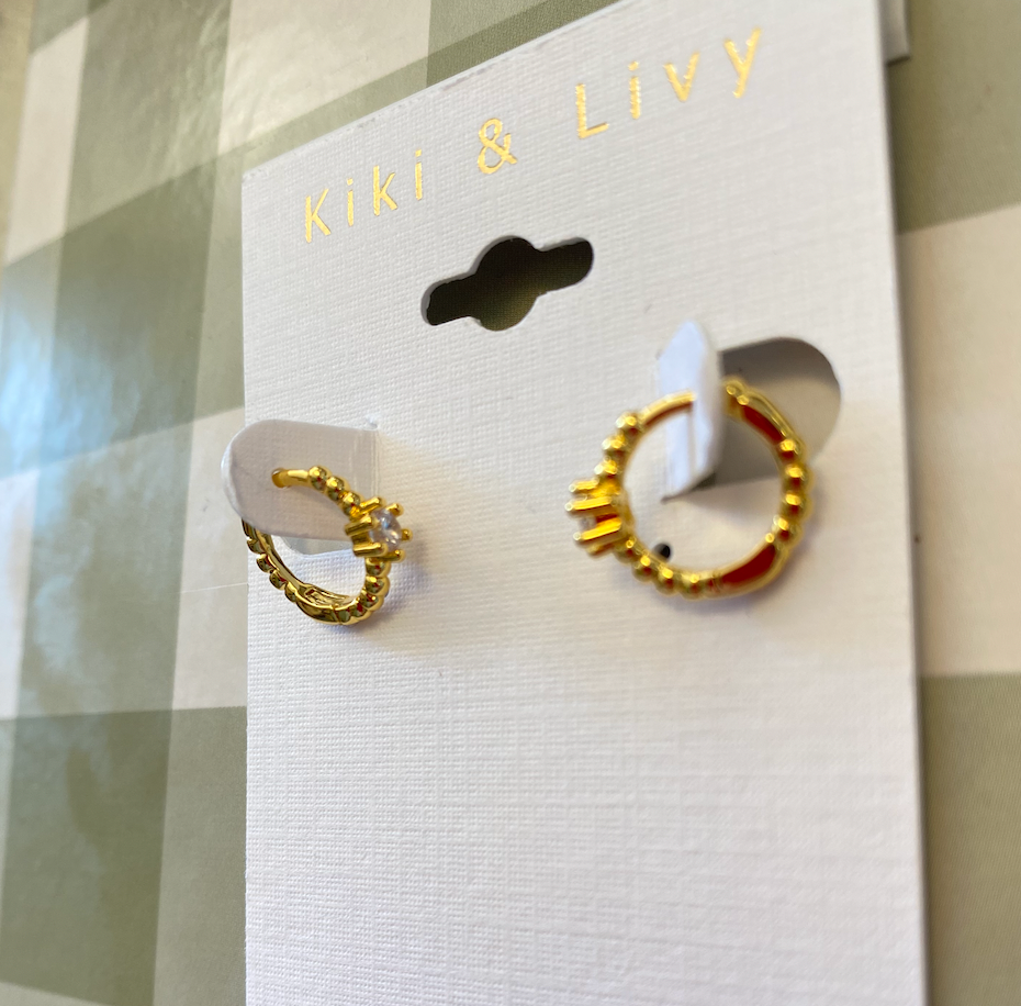Single Stone Huggie Earring