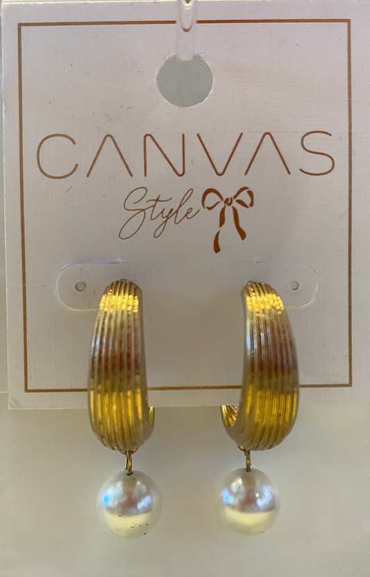 Margo Pearl Drop Hoops