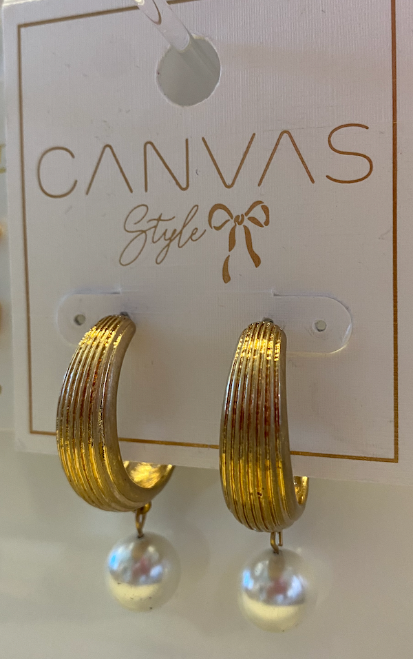 Margo Pearl Drop Hoops