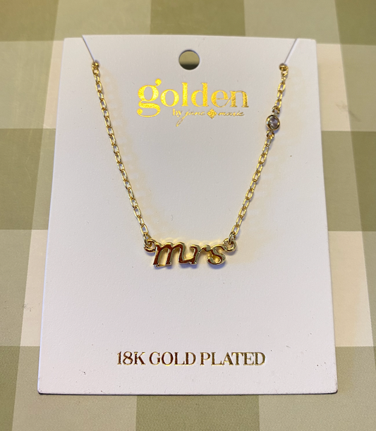 Mrs. Gold Necklace
