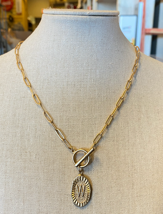 Gold Stamped Necklace
