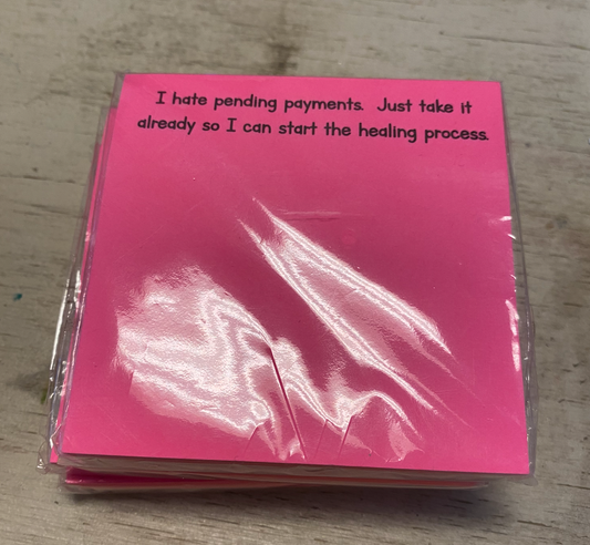 Pending Payments Sticky Notes