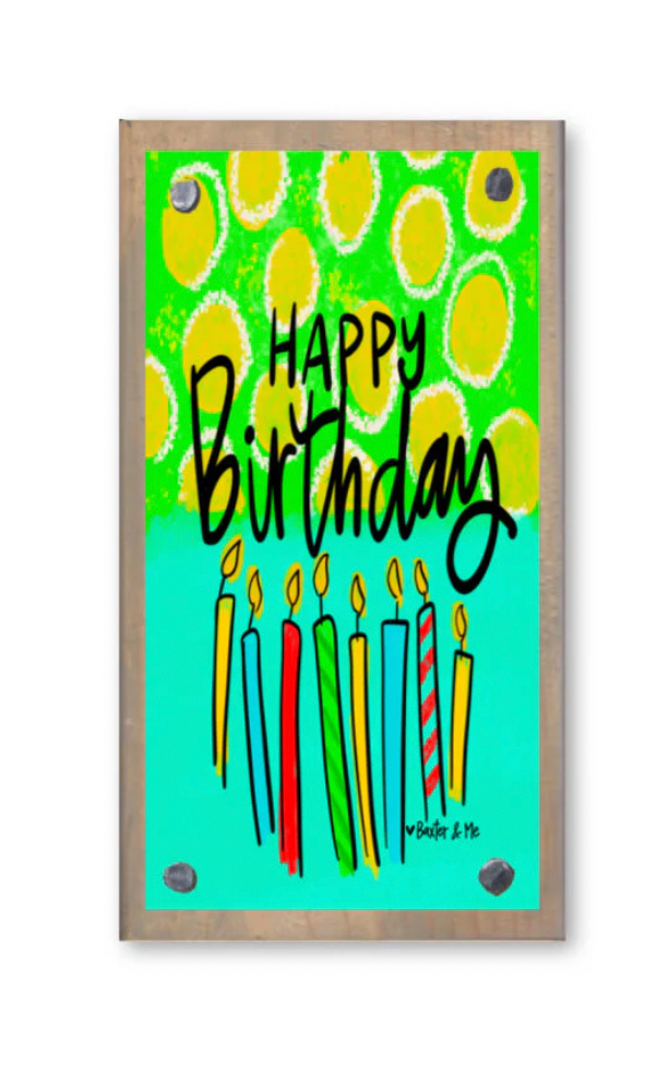 Birthday Candles Happy Block