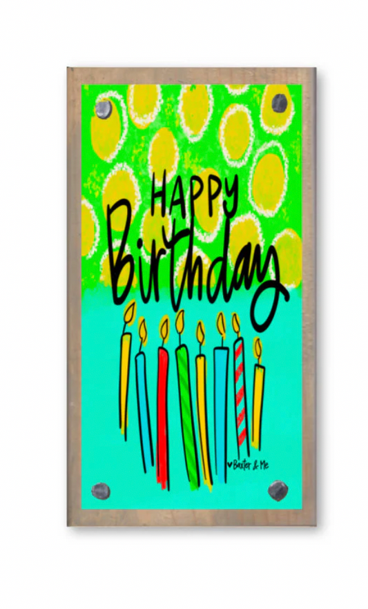 Birthday Candles Happy Block
