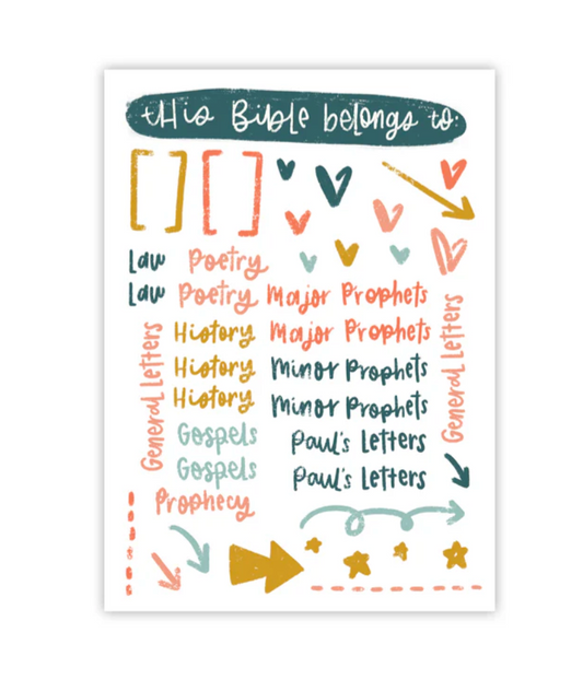 Bible Genres Sticker Sheet