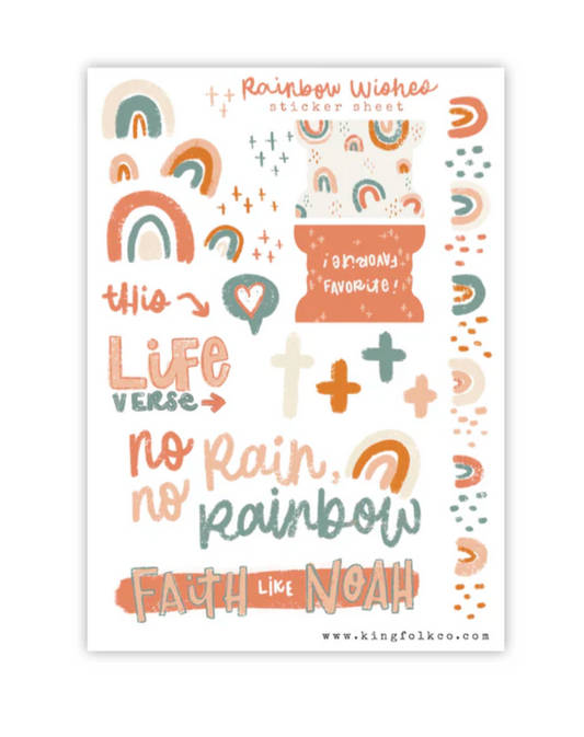 Rainbow Wishes Sticker Sheet