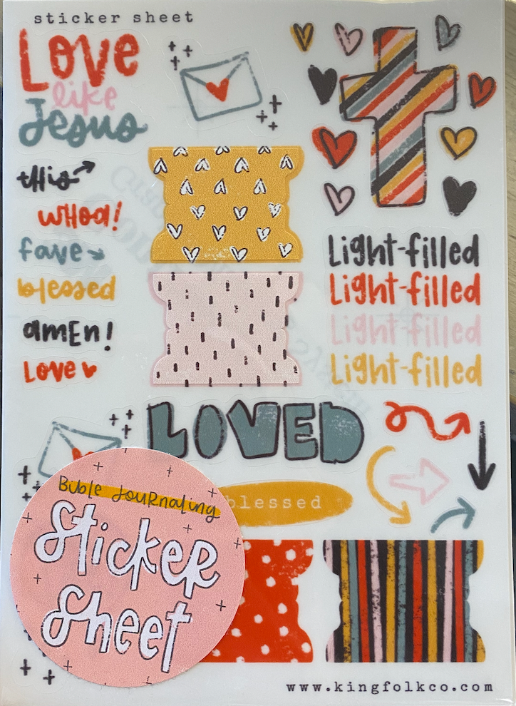Love Like Jesus Sticker Sheet